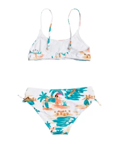 Coupon 🎉 Natation Fille Roxy Maillot De Bain 2 Pièces Blanc Palmier Fille Roxy Love Waimea BLANC ⌛