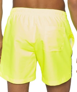 Nouveau ✔️ Natation Homme Calvin Klein Underwear Short De Bain Jaune Fluo Homme Calvin Klein Drawstring JAUNE 🔔