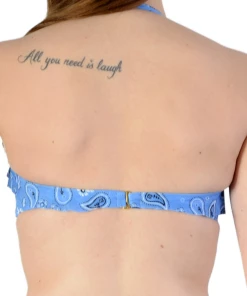 Bon marché 👍 Plage Femme Valege Haut De Maillot De Bain Valège Santana Bandana BLEU ✨ -ADIDAS Shop 21ed284389544240b8991e62469d9f10