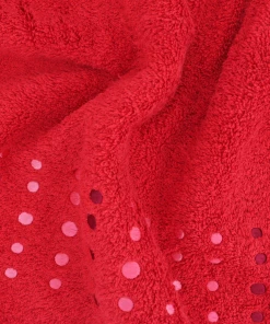 Promo 😀 Multisport Unisexe Linnea Serviette Invité 33x50 Cm Coton 550g/m2 Pure Points Rouge ROUGE ⌛