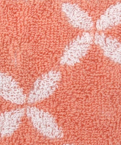 Remise ⭐ Multisport Unisexe Linnea Drap De Douche 70x140 Cm Shibori Floral Orange Coton 500g/m2 ORANGE ⭐