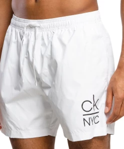 Budget 😉 Natation Homme Calvin Klein Underwear Short De Bain Blanc Homme Calvin Klein Medium Drawstring BLANC ✔️