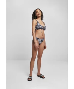 Tout neuf ❤️ Mode- Lifestyle Femme Urban Classics 👙 Bikini Femme Urban Classics Lace Up Tie Dye NOIR 🎁