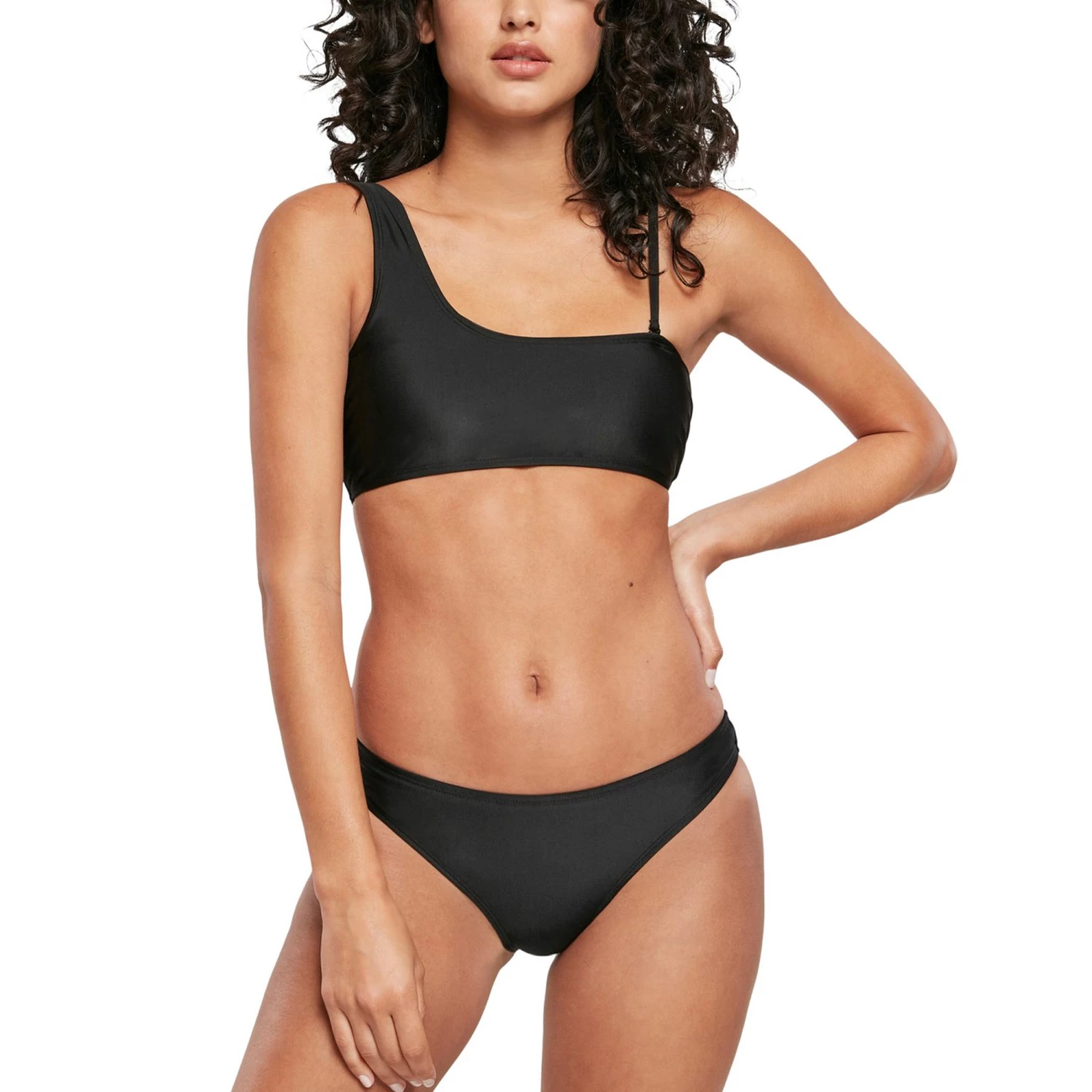 Bon marché 🧨 Mode- Lifestyle Femme Urban Classics 👙 Bikini Femme Urban Classics Recycled Asymmetric Top NOIR ✨ 3 Bon marché 🧨 Mode- Lifestyle Femme Urban Classics 👙 Bikini Femme Urban Classics Recycled Asymmetric Top NOIR ✨ – Image 3