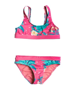 Nouveau 🛒 Natation Fille Roxy Maillot De Bain 2 Pièces Rose Fille Roxy Magical Sea ROSE 🛒
