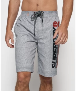 Meilleure vente ⭐ Mode- Lifestyle Homme Superdry Short De Bain Superdry Board GRIS 🔔