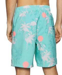 Sortie 😀 Natation Homme Billabong Short De Bain Vert Homme Billabong Sundays Layback VERT 🛒